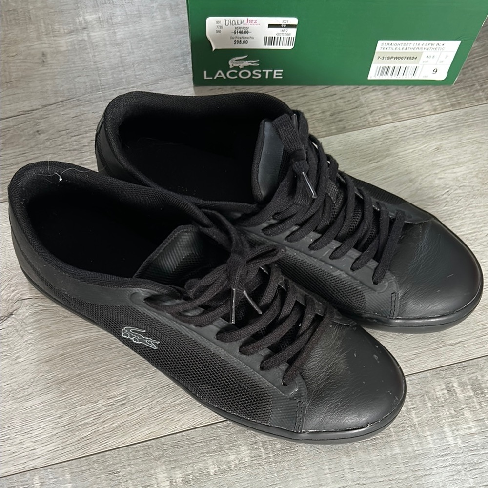 Lacoste women’s Black Leather Sneakers